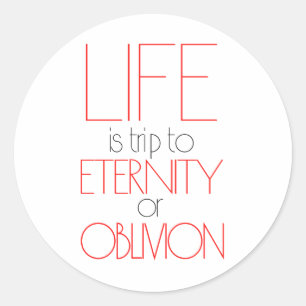 Life is trip classic round sticker