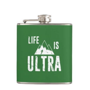 Life Is Ultra Running Hip Flask