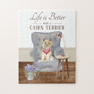 Life Is With A Cairn Terrier Jigsaw Puzzle