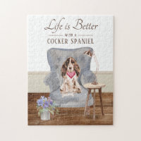 Life Is With A Cocker Spaniel Jigsaw Puzzle