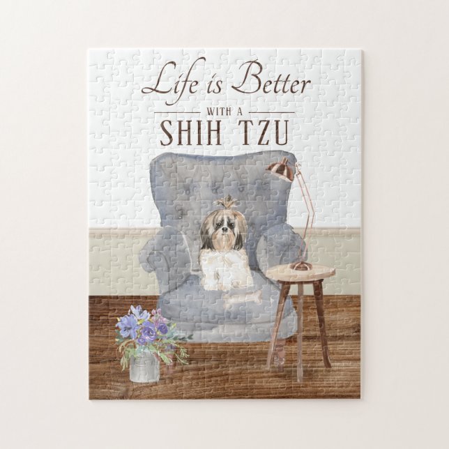 Life Is With A SHIH TZU Jigsaw Puzzle (Vertical)