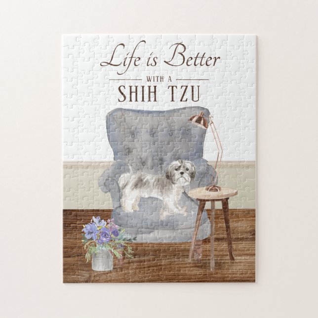 Life Is With A SHIH TZU Jigsaw Puzzle (Vertical)
