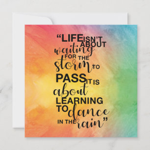 "Life isn't about" quote Card