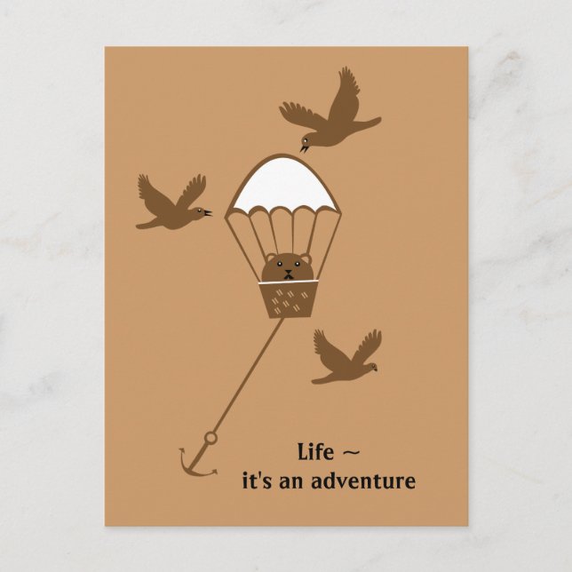 Life ~ it's an adventure postcard (Front)