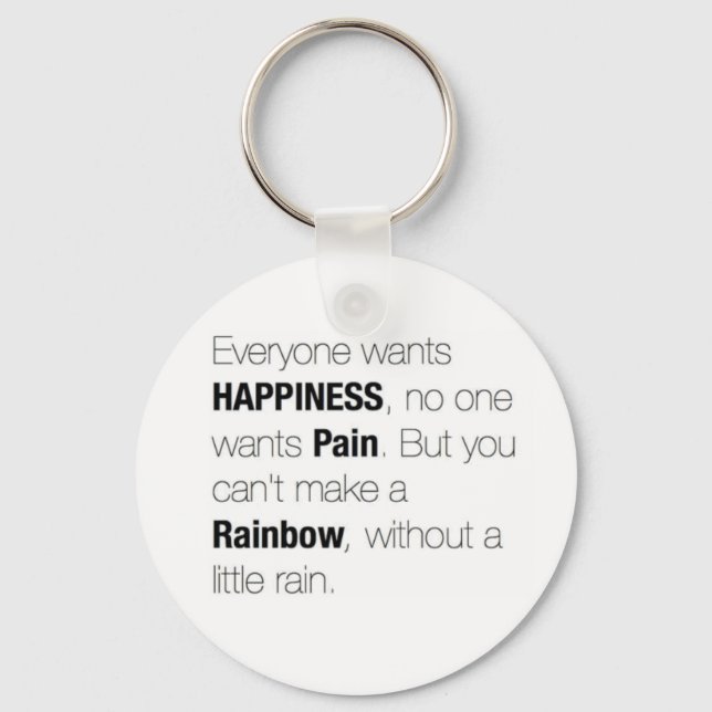 Life Lesson Quote. Keychain (Front)