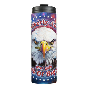 Life, Liberty And The Pur Brown Eagle Firework M Thermal Tumbler