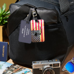 Life Liberty & Pickleball Flag Bag Tag