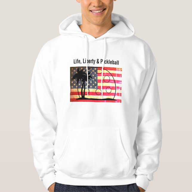 Life Liberty & Pickleball Funny Sweat - shirt à ca (Devant)