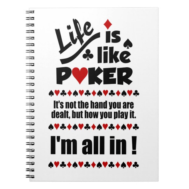 LIFE LIKE POKER custom notebook (Front)