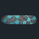 Life Lines Aboriginal style abstract pattern Skateboard<br><div class="desc">Aboriginal style abstract pattern.  This awesome inspirational image is available on T-shirts,  hoodies,  tote bags,  magnets,  mugs,  key chains,  buttons,  and many other gift items.</div>