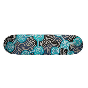 Life Lines Aboriginal style abstract pattern Skateboard