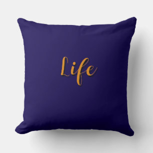 Life Logo Dk Blue Throw Pillow