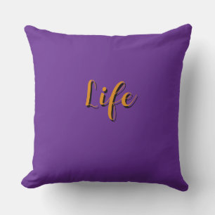 Life Logo Purple Throw Pillow