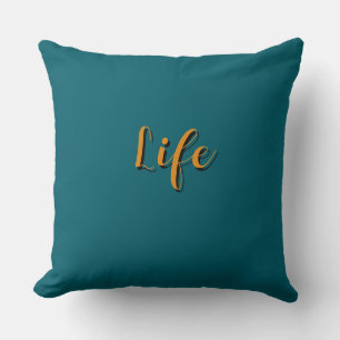  Life Logo Teal      Throw Pillow