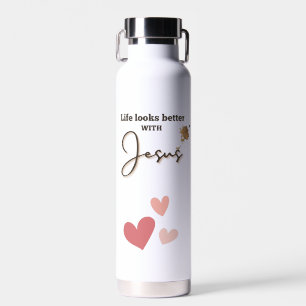Life Looks Better with Jesus Water Bottle