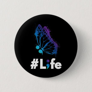 Life Love And Support Suicide Prevention Awareness 2 Inch Round Button