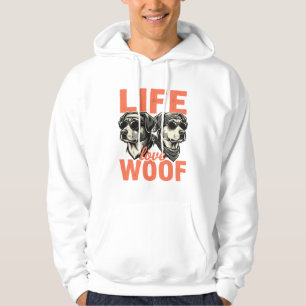 Life Love Woof Dog Lover Hoodie
