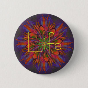 Life Mandala 2 Inch Round Button