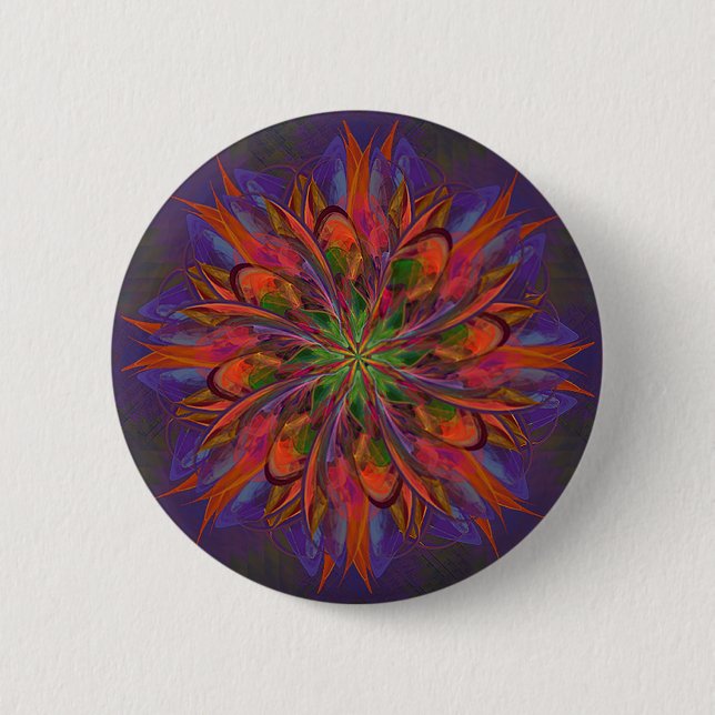 Life Mandala 2 Inch Round Button (Front)
