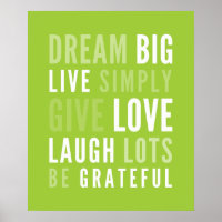 LIFE MANTRA positive modern typography lime green