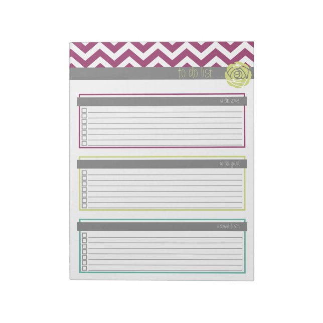 Life. More Organized. To Do List Notepad (Rotated)