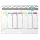 Life. More Organized.  Weekly Calendar Notepad