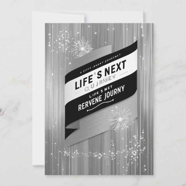 Life next journey  invitation (Front)