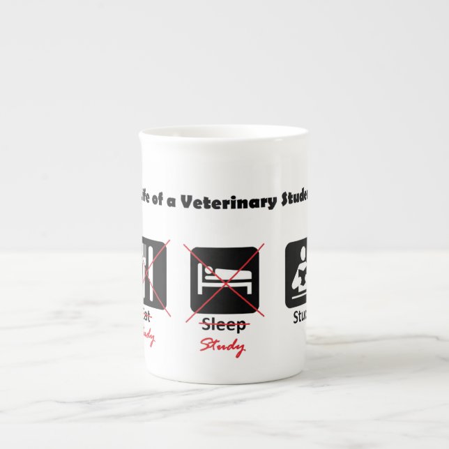 Life of a Veterinary Student Bone China Mug (Front)