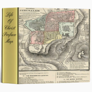 Life Of Christ Preface Map gold foil texture Binder