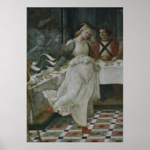 Life of John the Baptist - Herod's Banquet - Lippi Poster