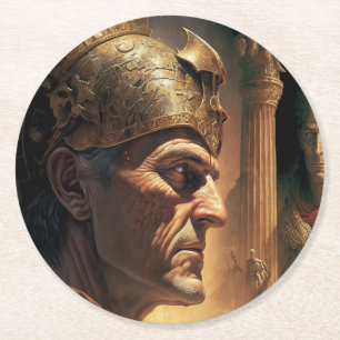 Life of Nicias and Crassus Round Paper Coaster