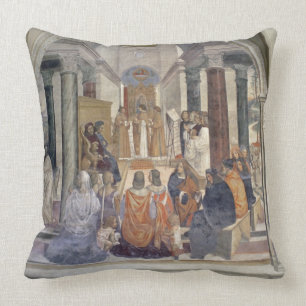 Life of St. Benedict (fresco) (detail) Throw Pillow