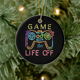 Life off Neon Strips Ceramic Ornament