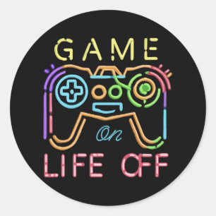 Life off Neon Strips Classic Round Sticker