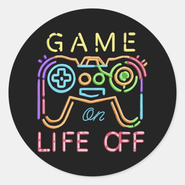 Life off Neon Strips Classic Round Sticker (Front)