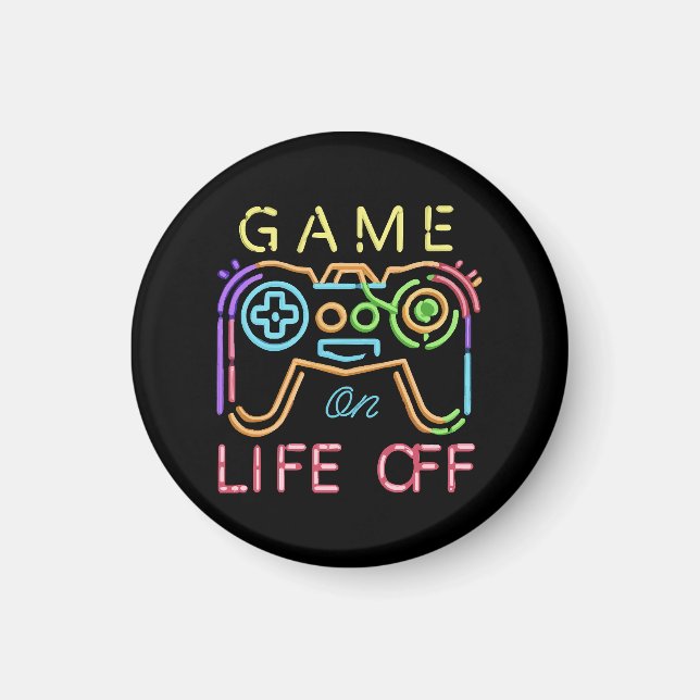 Life off Neon Strips Magnet (Front)