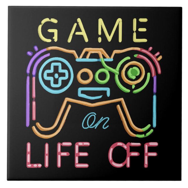 Life off Neon Strips Tile (Front)