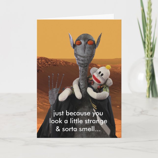 Life on Mars Birthday Card (Front)