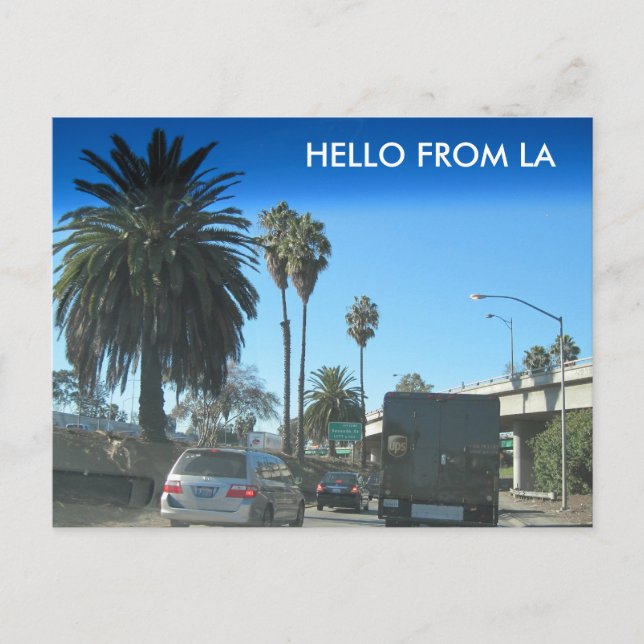 Life on the Los Angeles Freeway Postcard (Front)