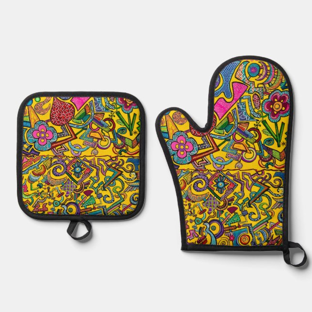 Life Oven Mitt & Pot Holder Set (Front)
