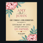 "Life Partners" Love Covenant Wedding Certificate Poster<br><div class="desc">COVENANT OF LOVE CEREMONY? ? Make the event even more memorable with a "Life Partners" Decorative Wedding Certificate keepsake. (Personalize all text to fit your unique union). ♥ 16x20 print on archival heavy weight acid free paper ♥ (This Certificate can be adapted for any type marriage or union. For help,...</div>