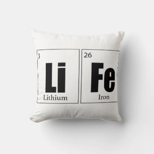 Life Periodic table Throw Pillow