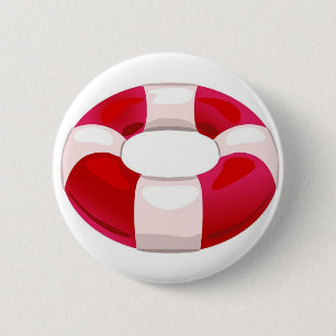 Life Preserver 2 Inch Round Button