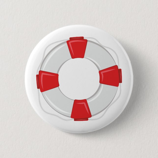 Life Preserver 2 Inch Round Button (Front)