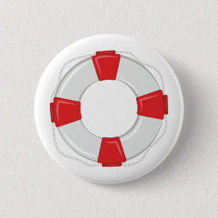 Life Preserver 2 Inch Round Button