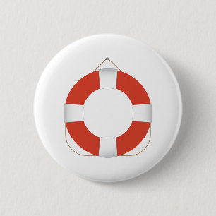 Life Preserver 2 Inch Round Button