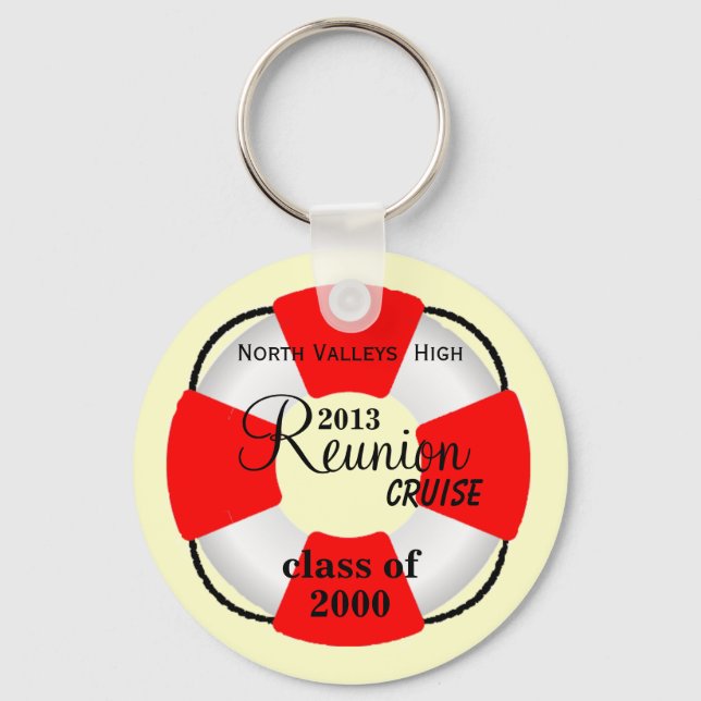 Life Preserver Class Reunion Cruise Keychain (Front)