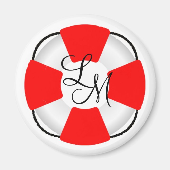 Life Preserver Monogram Magnet (Front)
