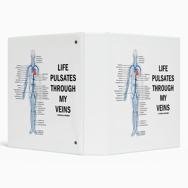 Life Pulsates Through My Veins Venous System Binder (Background)