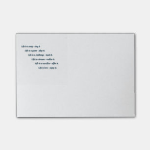 Life Quote by Sai Baba - Life is a song - sing it. Post-it Notes